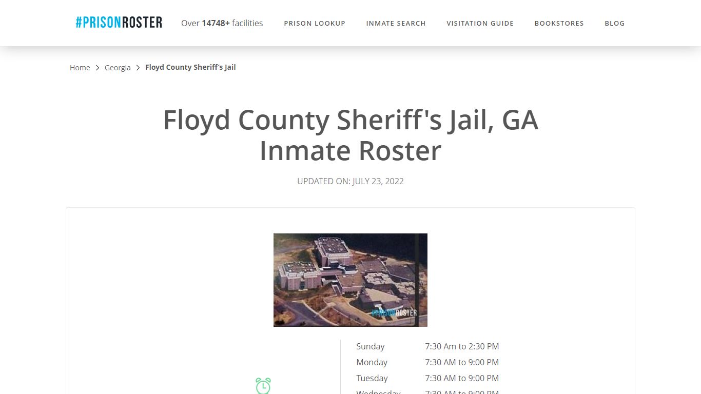 Floyd County Sheriff's Jail, GA Inmate Roster